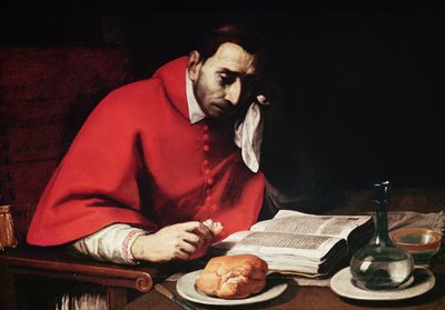The Fasting of St. Charles (detail) by Daniele Crespi